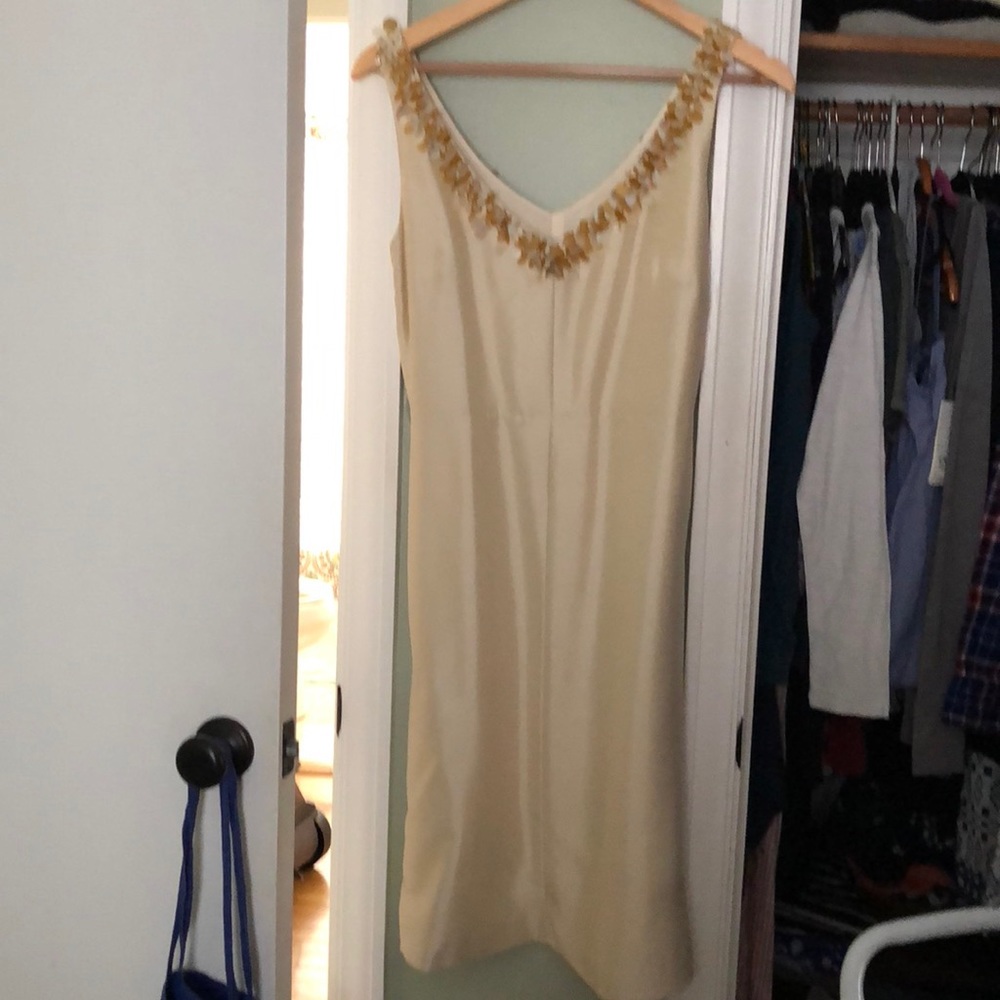 100% silk ivory dress